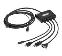 Tripp Lite Adaptador de presentación de 4 Puertos 4K60Hz HDMI DP USB C y VGA a HDMI (B321-4X1-HDVC)