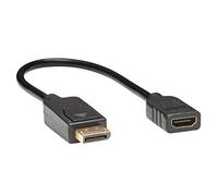 Tripp Lite Adaptador de vídeo DisplayPort a HDMI, 1080p 60Hz DP a HDMI Video Converter, Adaptador de Pantalla pasiva (M/F), HDCP, 1 pies (P136-001)