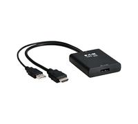 Tripp Lite Adaptador HDMI a DisplayPort 8K Macho a Hembra convertidor de vídeo, convertidor Activo, 8K a 30Hz, Cable de 1 pie, Audio de 7.1 Canales, no Necesita Software, 3 años de garantía (P130