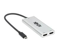 Tripp Lite Adaptador Thunderbolt 3 a HDMI de Doble Monitor (M/2xF), vídeo 4K a 60Hz (4:4:4), HDCP 2.2, Compatible con Windows y macOS, garantía de 3 años (MTB3-002-HD)