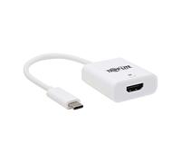 Tripp Lite Adaptador USB-C a HDMI, 8K @ 30Hz, Cable de 6 Pulgadas, Compatible con Windows y Mac, Macho a Hembra, HDR 4:4:4, HDCP 2.3, Plug and Play, no Necesita Software, Blanco, 1 año de garantía