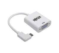 Tripp Lite Adaptador USB-C a VGA en ángulo Recto (M/F), USB 3.1 Gen 1, 1080p @ 60Hz, 5 Gbps, Blanco (U444-06N-VGA-RA)