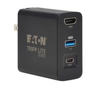 Tripp Lite Base pequeña de tamaño de viaje para Nintendo Switch, Switch 2 o laptop, juego de base y cargador, puerto HDMI 4K a 60Hz, puerto USB 3.2 Gen 1, puerto de carga USB-C 45W PD (U442-DOCK30)