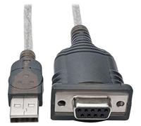 Tripp Lite Cable Adaptador Serie USB a módem nulo de 18 Pulgadas FTDI con retención COM M/F de 18 Pulgadas (U209-18N-NULL)