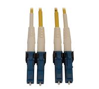 Tripp Lite Cable de conexión de Fibra conmutable, dúplex de Modo único, LC a LC, 9/125 OS2, 400 GbE, Amarillo, Cubierta LSZH, 2 Metros / 6.6 pies, garantía Limitada del Fabricante de por Vida