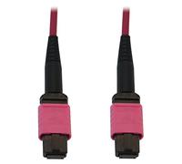 Tripp Lite Cable de conexión de Fibra multimodo, 50/125 OM4 MPO a MPO (F/F), 12 Fibras, Magenta, Chaqueta LSZH, 15 Metros / 49.2 pies, garantía Limitada del Fabricante de por Vida (N845B-15M-12-MG)