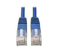 Tripp Lite Cable de conexión UTP Moldeado sin enganches, Cat. 5e, Cat5, 350 MHz, RJ45 M/M, Azul (N002-001-BL)