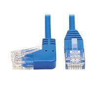 Tripp Lite Cable Ethernet Cat6 en ángulo izquierdo, cable de red UTP delgado moldeado Gigabit, azul, 1,5 m (N204-S05-BL-LA)