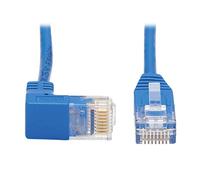 Tripp Lite Cable Ethernet Cat6 en ángulo Recto Moldeado Delgado M/M Azul 7 pies (N204-S07-BL-DN)