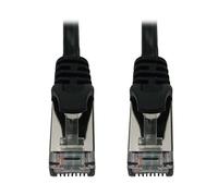 Tripp Lite Cable Ethernet Cat6a 10G, Cable de conexión de Red STP Delgado Moldeado sin enganches (RJ45 M/M), Negro, 1.8 Metros