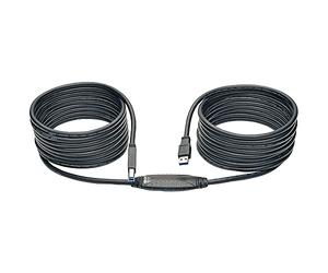 Tripp Lite Cable Repetidor Activo USB 3.0 SuperSpeed (AB M/M), 7.62 m [25 pies] - Cable USB (7.62 m [25 pies], 8 m, 3.0 (3.1 Gen 1), USB A, USB B, Macho/Macho, Negro)