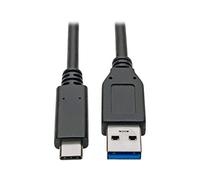 Tripp Lite Cable USB 3.1 Gen 2 de 10 Gbps USB-C a USB-A, certificado USB-IF, tipo C, Thunderbolt 3, (M/M), 3 pies (U428-C03-G2)