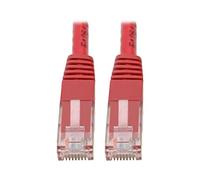 Tripp Lite CAT6 CAT5E Cable de conexión Moldeado Gigabit RJ45 m/m 550 MHz Rojo 50 ft 50 '(N200 - 050-rd)