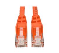 Tripp Lite Cat6 Gigabit Ethernet Cable de conexión Moldeado sin enganches UTP Naranja RJ45 M/550 MHz 2 pies 2' (N201-002-OR)