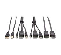 Tripp Lite DisplayPort KVM Cable Kit 4K USB 3.5 mm 3xM/USB mm DP mm 6ft (P783-006-DPU)