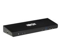 Tripp Lite Estación de acoplamiento USB-C, base USB C de 14 puertos para doble pantalla, DisplayPort DP 5K 60 Hz, HDMI 4K 60 Hz, USB 3.2 Gen 1, USB A y USB C, GbE, carga PD de 85 W, negro (U442-DOCK21