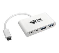 Tripp Lite Hub Portatil de 4 Puertos USB 3.1 Gen 1 - USB-C a (x2) USB-A y (x2) USB-C - Concentrador (USB 3.0 (3.1 Gen 1) Type-C, USB 3.0 (3.1 Gen 1) Type-A, 5000 Mbit/s, RoHS, USB, 1,5 A)
