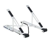 Tripp Lite Hub USB-C de 4 Puertos con Soporte para Ordenador portátil - USB 3.2 Gen 1, 4 Puertos USB-A, Thunderbolt 3, Carga PD de 100 W, Color Plateado (U460-ST4-4A-C)