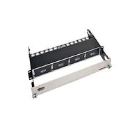 Tripp Lite N484-01U Panel de parcheo 1U - Bahía de Entrada (HARDWIRE x 2, Cat5,Cat5e,Cat6, Negro, Acero Inoxidable, Cobre, Fibra, 1U, Reach)