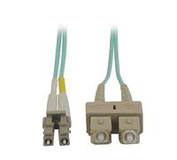 Tripp Lite N816-03M Cable de Fibra optica 3 m OM3 2X SC 2X LC Turquoise,Beige - Cable de Fibra óptica (3 m, OM3, 2X SC, 2X LC, Male Connector/Male Connector, Turquoise,Beige)