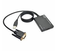 Tripp Lite P116-003-HD-U Adaptador convertidor VGA a HDMI con alimentación de Audio USB 1080p, Negro