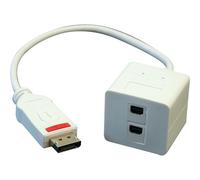 Tripp Lite P584-001-D2M divisor de video DisplayPort - Splitter de vídeo (DisplayPort, Blanco)