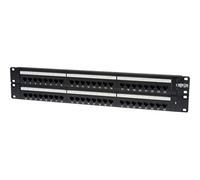Tripp Lite Panel de conexión Cat6 110 de 48 Puertos 2U de Montaje en Rack 568B, RJ45 Ethernet (N252-048)
