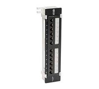 Tripp Lite Panel de conexión Cat6 compatible con PoE+ de montaje en pared de 12 puertos 110/Krone 568A/B RJ45 Ethernet TAA (N250-P12)