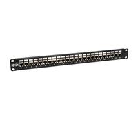 Tripp Lite Panel de conexión de alimentación Cat6/Cat5 blindado STP de Montaje en Rack de 24 Puertos, Ethernet RJ45 (N254-024-SH)