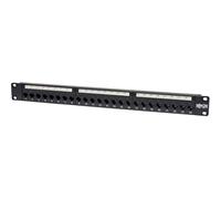Tripp Lite Panel de conexión de alimentación Cat6/Cat5 de Montaje en Rack de 24 Puertos 1U, Ethernet RJ45 (N254-024)