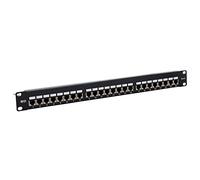 Tripp Lite Panel de conexión RJ45, Panel de conexión Cat5e/Cat6, Panel de conexión de 24 Puertos, Blindado, Krone IDC, Montaje en Rack 0.5U, 568B, Cumple con TAA (N252-024-SH-K)