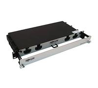 Tripp Lite Panel de Fibra precargado, 10 Metros, Montaje en Rack 1U, 4 Cables de Fibra multimodo LC/LC M/M 16F Trunk OM4 (N48M-4L16L-10)