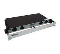 Tripp Lite Panel de Fibra precargado, 20 Metros, Montaje en Rack 1U, 2 Cables de Fibra MTP/MPO-PC a LC F/M OM4 multimodo (N48M-2M8L4-20)