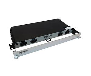 Tripp Lite Panel de Fibra precargado, 20 Metros, Montaje en Rack 1U, 2 Cables LC/LC 24F, Cables de Fibra multimodo OM4 (N48M-2L24L-10)