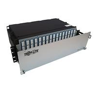 Tripp Lite Panel de Fibra precargado, 3 Metros, Montaje en Rack 3U, 64x12F MTP/MPO-APC 4xLC F/F OS2 Fibra monomodo (N48S-64M8L4-03)