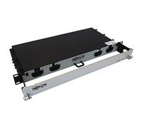 Tripp Lite Panel de Fibra precargado, 32.8 pies, Montaje en Rack 1U, 6X 4X LC/LC M/M 8F Tronco OS2 Fibra monomodo (N48S-6L8L-10)