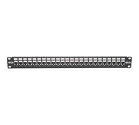 Tripp Lite Panel de Remiendo de alimentación Cat6a blindado STP de Montaje en Bastidor de 24 Puertos, Ethernet RJ45 (N254-024-SH-6A)