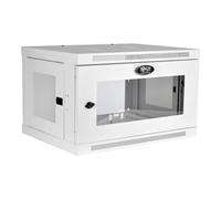 Tripp Lite SRW6UWG Gabinete Smartrack 6U de Bajo Perfil con Ajuste de Profundidad A La Altura del Interruptor para Instalación en Pared con Ventana de Acrílico Transparente, Blanco