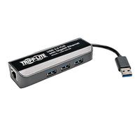 Tripp Lite U336-U03-GB - Adaptador de Red Gigabit Ethernet Nic (3 Puertos USB 3.0), Color Negro