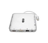 Tripp Lite U442-DOCK2-S - Base (Alámbrico, USB 3.1 (3.1 Gen 2) Type-C, USB Tipo C, 1000 Mbit/s, IEEE 802.3,IEEE 802.3az,IEEE 802.3u,IEEE 802.3x, Plata)