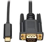 Tripp Lite U444-003-V Cable Adaptador USB-C (Tipo-C) a VGA, USB 3.1 Gen 1, Compatible con Thunderbolt 3, 1920 x 1200 (1080p), M/M, 0,91 m