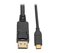 Tripp Lite U444-010-DP USB-C (Tipo-C) a DisplayPort 4K, USB 3.1 Gen 1, Compatible con Thunderbolt 3, 4K x 2K @60Hz, M/M, 3,05 m, Negro