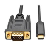 Tripp Lite U444-016-V Cable Adaptador USB-C (Tipo-C) a VGA, USB 3.1 Gen 1, Compatible con Thunderbolt 3, 1920 x 1200 (1080p), M/M, 4,88 m