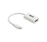 Tripp Lite U444-06N-DP4K6W Adaptador USB-C (Tipo-C) a DisplayPort, USB 3.1 Gen 1, Compatible con Thunderbolt 3, 3840 x 2160, 4K x 2K @ 60 Hz, M/F, Blanco