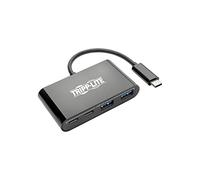 Tripp Lite U460-004-2A2CB USB-C (Tipo-C) Hub portátil con 2 Puertos USB-C y 2 Puertos USB-A, USB 3.1 Gen 1, Compatible con Thunderbolt 3, Negro