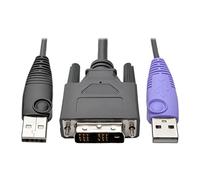 Tripp Lite Unidad de Interfaz DVI USB para Servidor con Medios Virtuales y Soporte CAC para Conmutadores KVM B064 (B055-001-UDV) Blau, Violett