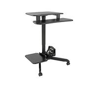 Tripp Lite WWSSRDSTC - Escritorio rodante para televisor/Monitor - Altura Ajustable - Requiere Montaje - Negro, Plata - MDF, Acero