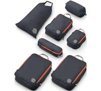 TRIPPED Travel Gear - Cubos de embalaje grandes para viajes, cubos de compresión extragrandes, organizadores de equipaje, juego de 7 piezas, ultraligeros, expandibles/bolsas de compresión para ropa