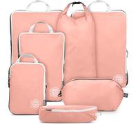 TRIPPED Travel Gear - Cubos de embalaje grandes para viajes, cubos de compresión extragrandes, organizadores de equipaje, juego de 7 piezas, ultraligeros, expandibles/bolsas de compresión para ropa
