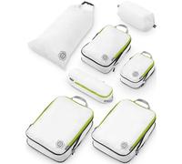 TRIPPED Travel Gear - Cubos de embalaje grandes para viajes, cubos de compresión extragrandes, organizadores de equipaje, juego de 7 piezas, ultraligeros, expandibles/bolsas de compresión para ropa de
